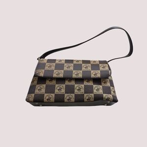 U.S. Polo Assn. Black and Tan Checkered Shoulder Bag
